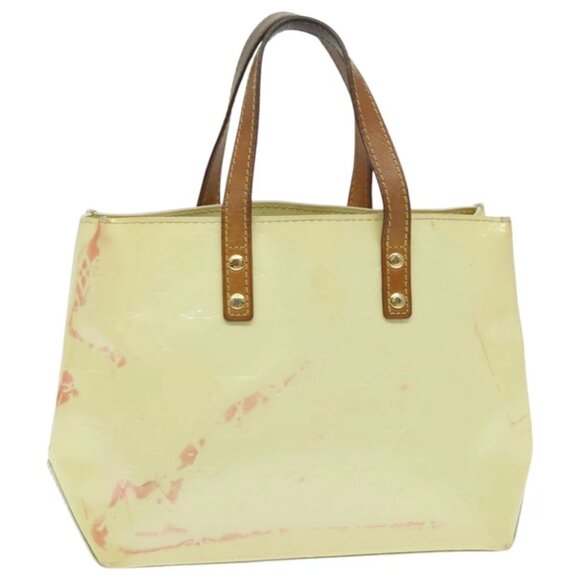 LOUIS VUITTON Monogram Vernis Reade PM Hand Bag Perle - Picture 1 of 16